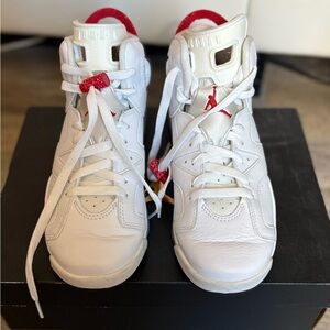 Jordan Kids Sneakers in White and Red